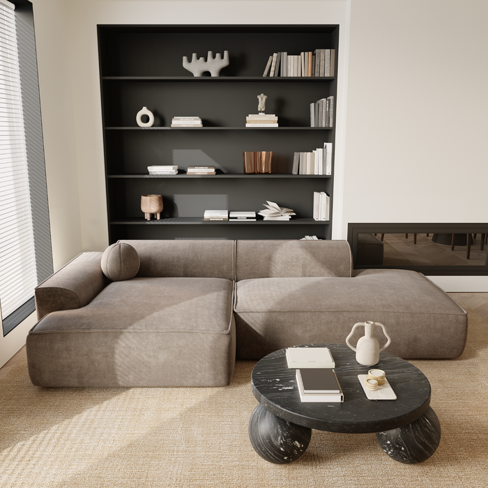 Hoekbanken links ANIA 4 personen Fluweel Mol