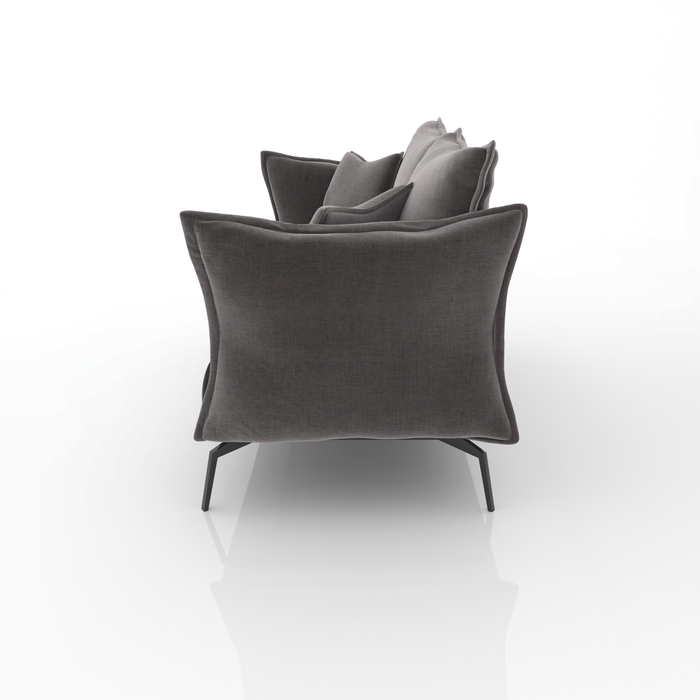 3-zitsbank in grafietgrijs fluweel