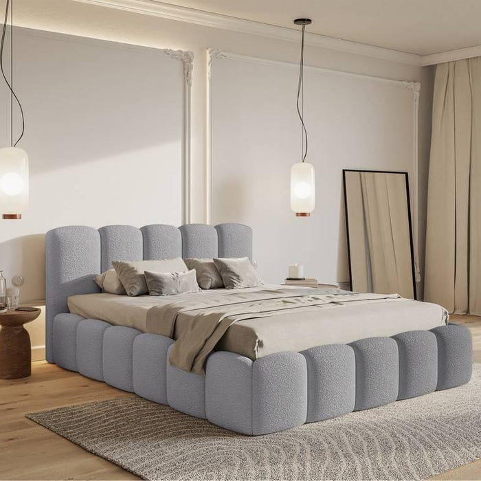 NADUVI Collection Bedframe Chloe bouclé met opbergvak