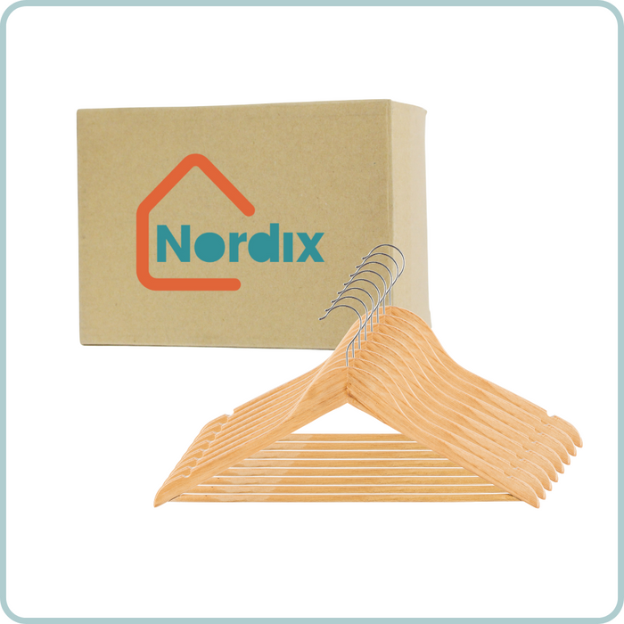 Nordix Kledinghangers Set 24 stuks Hout Kleerhangers