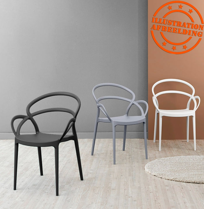 ALTEREGO JULIETTE Terras stoel - Zwart