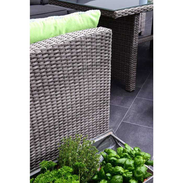 Blue bird lounge-diningset - 5-delig - links - grey - reflex black