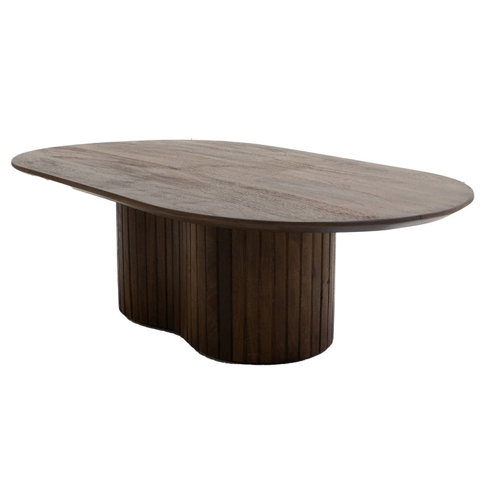 Giga Meubel - Salontafel Ovaal 120cm - Donkerbruin Mangohout - Ava