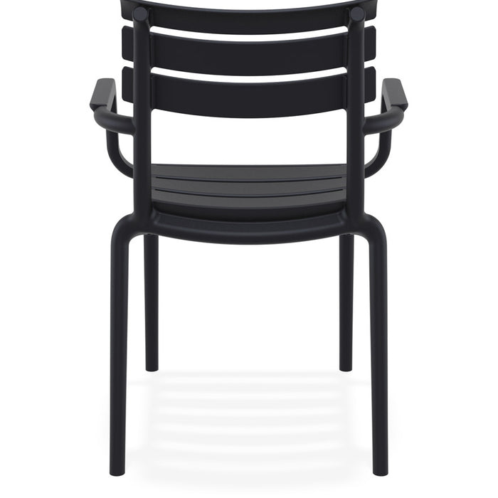 ALTEREGO FLORA Tuinstoel met armleuningen - Zwart