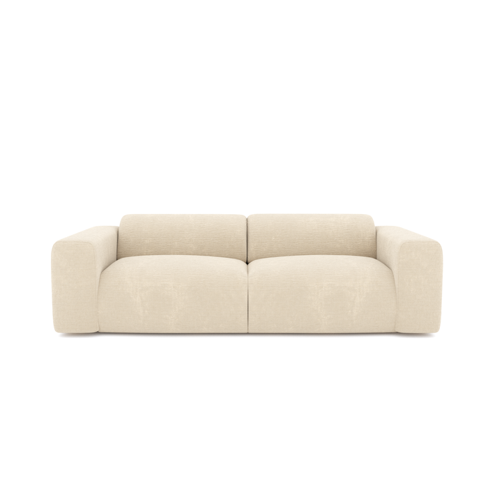 3-zitsbank van fluweel met crèmekleurig patroon