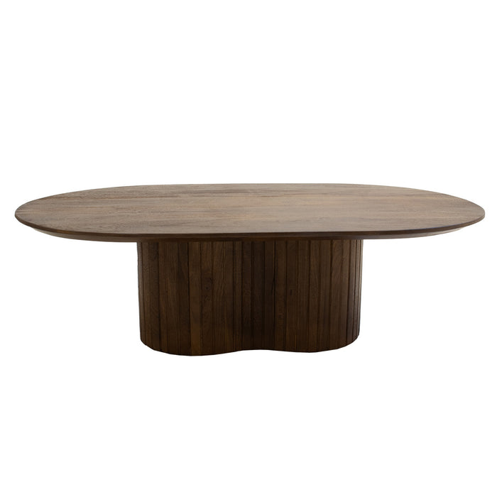 Giga Meubel - Salontafel Ovaal 120cm - Donkerbruin Mangohout - Ava