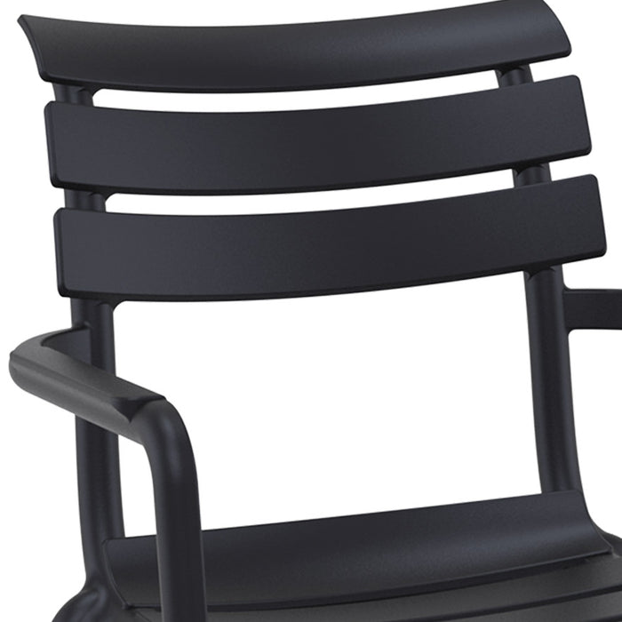 ALTEREGO FLORA Tuinstoel met armleuningen - Zwart