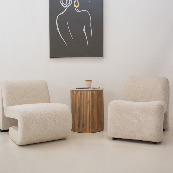 Giga Meubel - Salontafel Marmer Naturel - Set Van 2 - 70cm - Davi