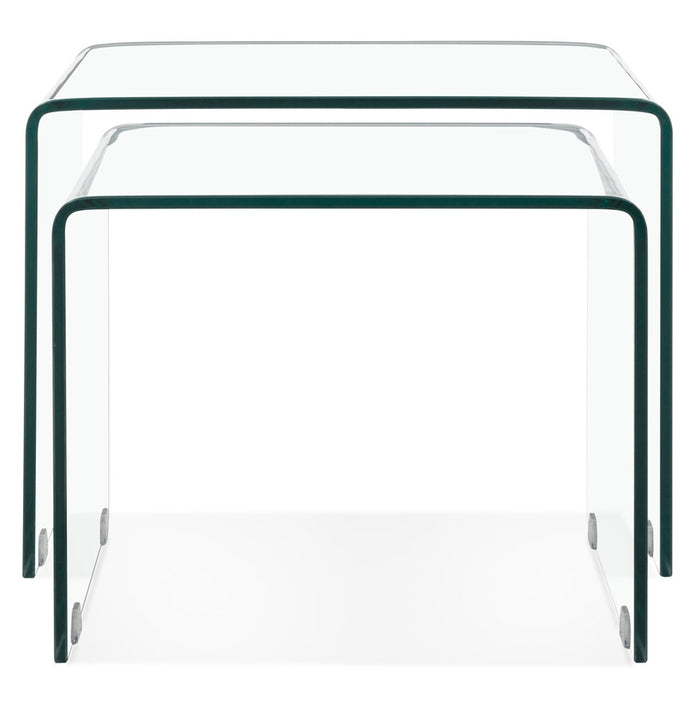 ALTEREGO BOBBY Set van 2 design bijzettafels - Transparant