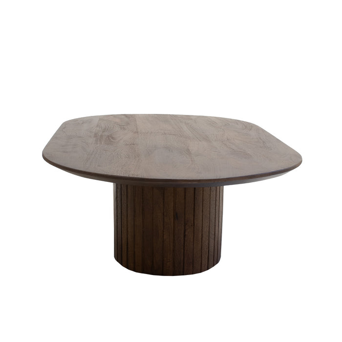 Giga Meubel - Salontafel Ovaal 120cm - Donkerbruin Mangohout - Ava