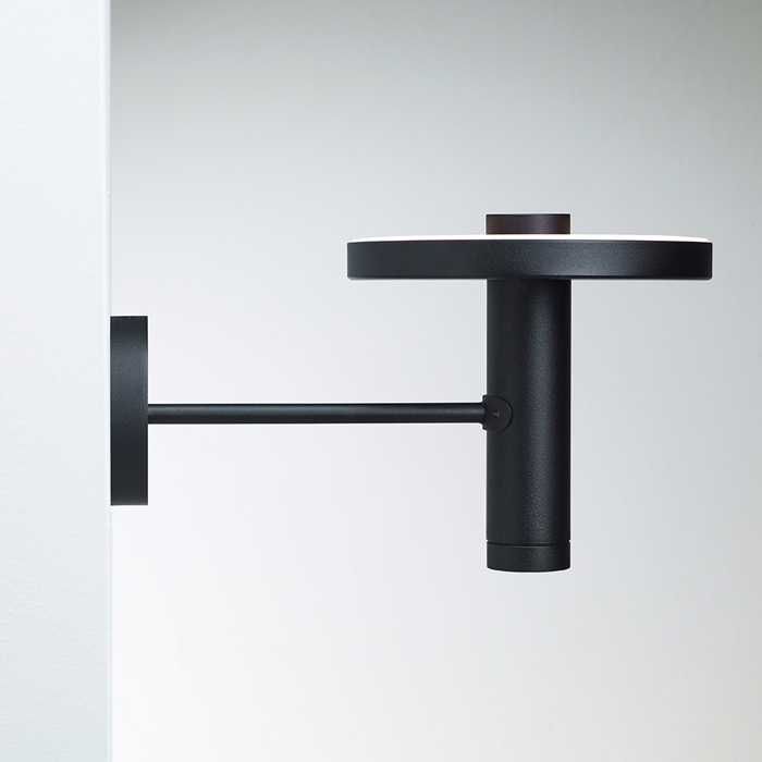 Beads 35 wandlamp LED uplight met stekker zwart