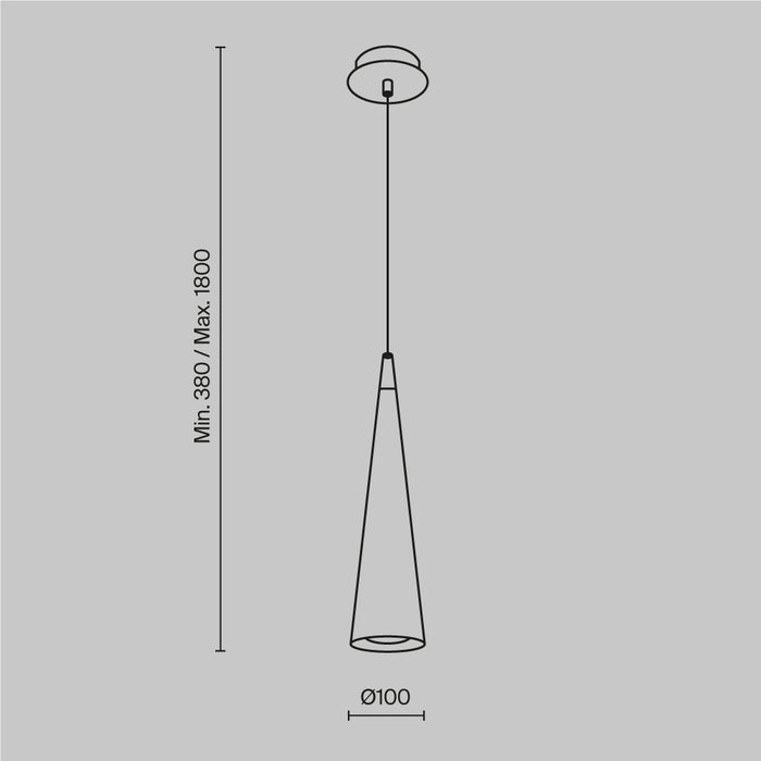 Maytoni Technical - Hanglamp Nevill - Zwart - Ø8
