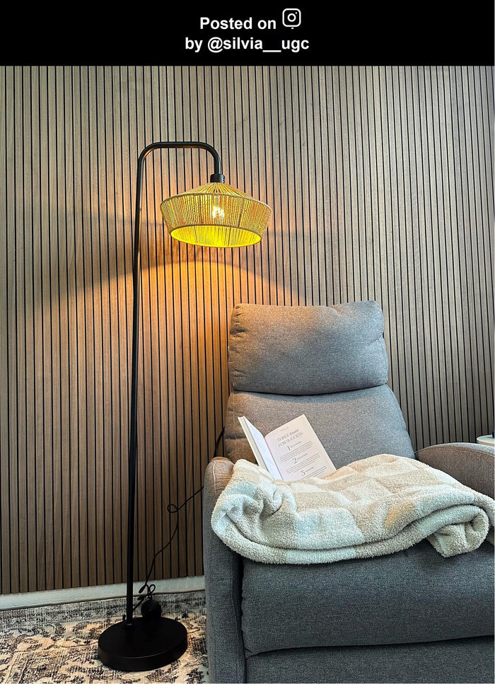 Lucide YUNKAI Vloerlamp - Naturel