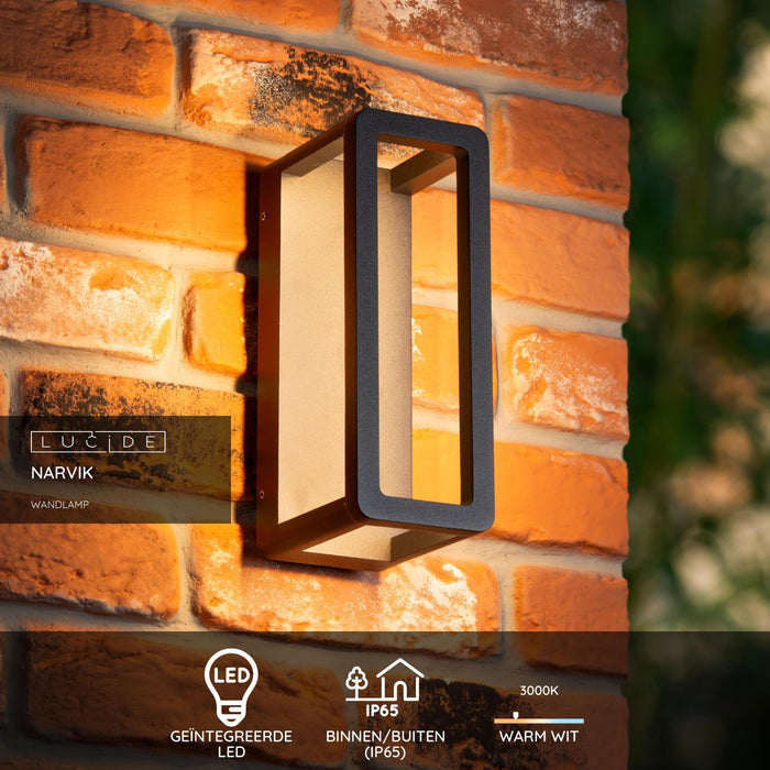 Lucide NARVIK Wandlamp - Zwart