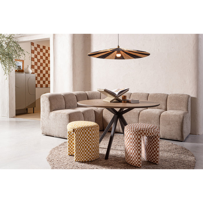 WOOOD Charlie Kruk - Polyester - Ruitjes - Geel