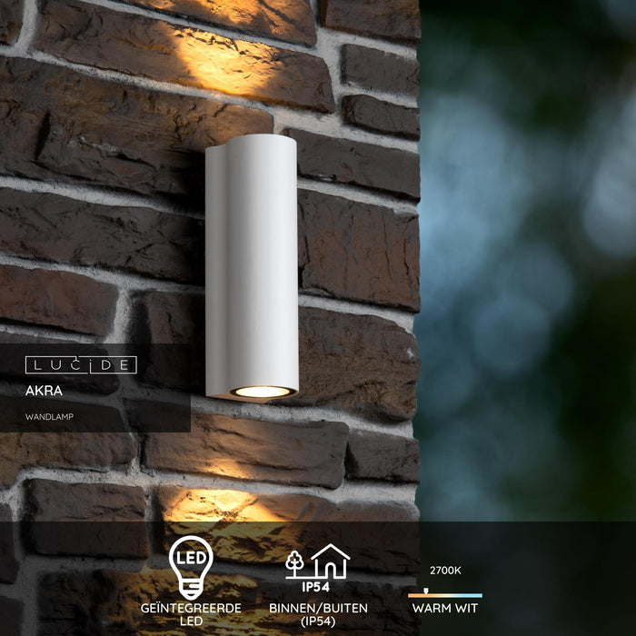 Lucide AKRA Wandlamp - Wit