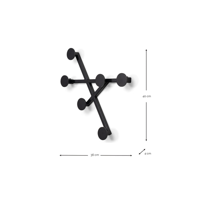 SPINDER DESIGN BOTTONI 1 Wandkapstok - Zwart