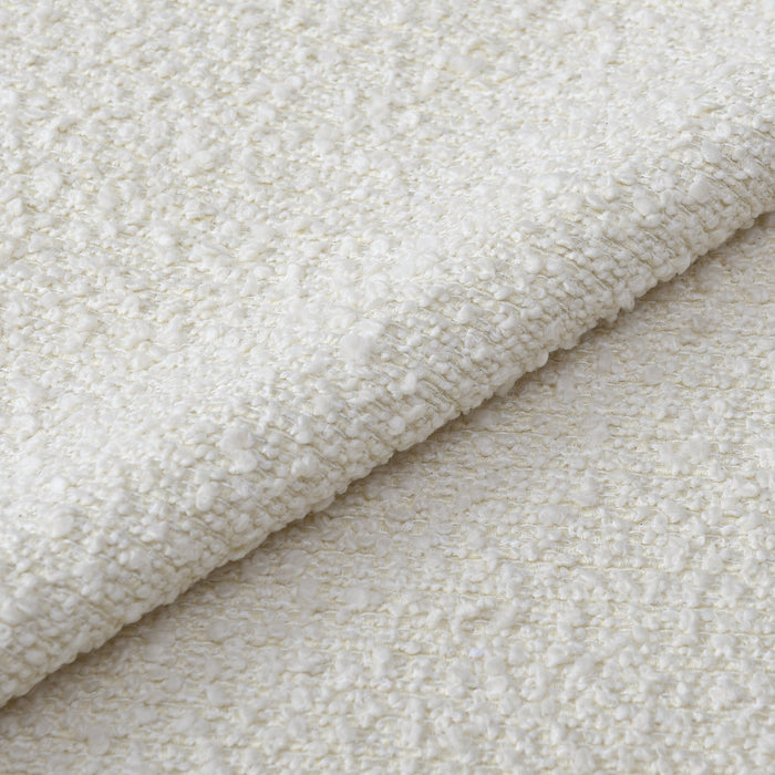 Off-white bouclette stof linker hoekbank 290cm