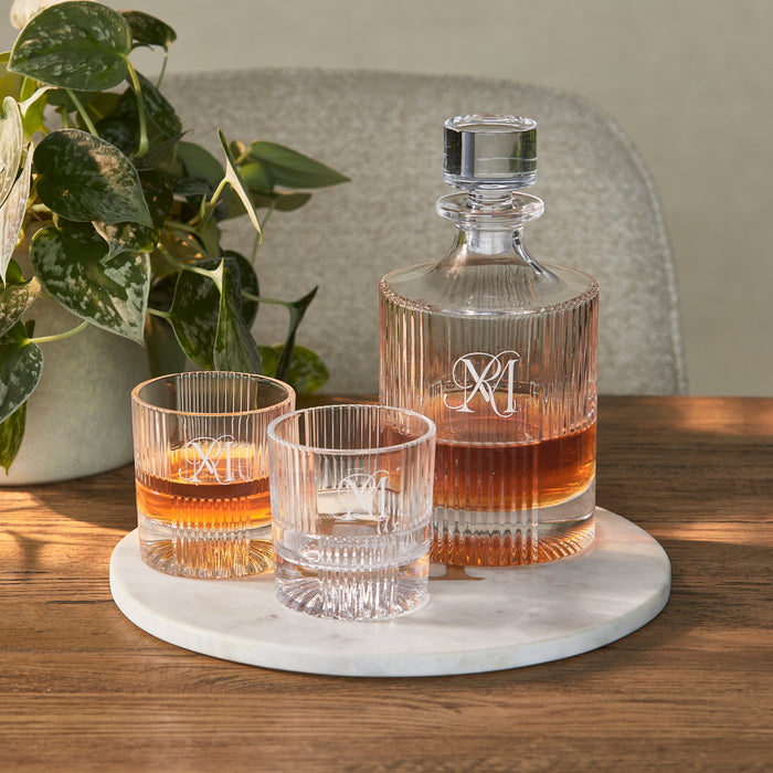 Riviera Maison Kaarsenbord Wit - RM Monogram Kaarsenhouder - Marmer