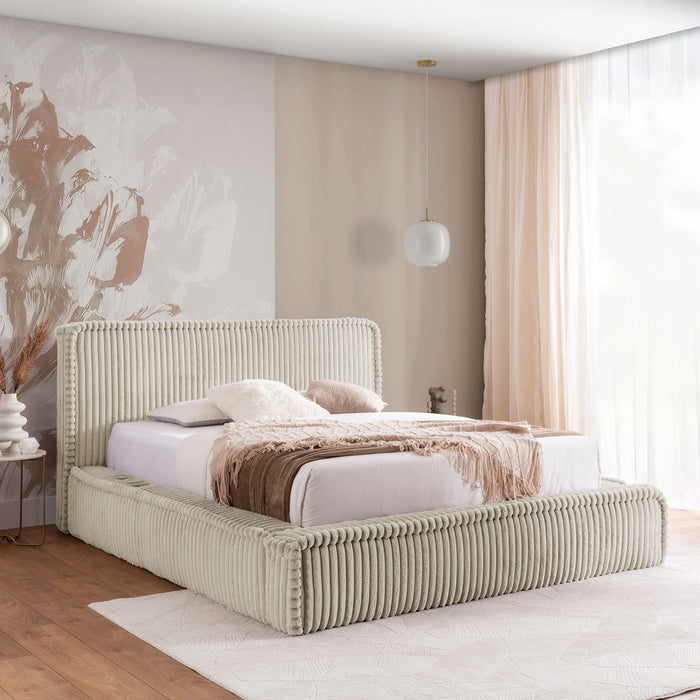 by fonQ Ruffle Bedframe - 180 x 200 cm - Beige