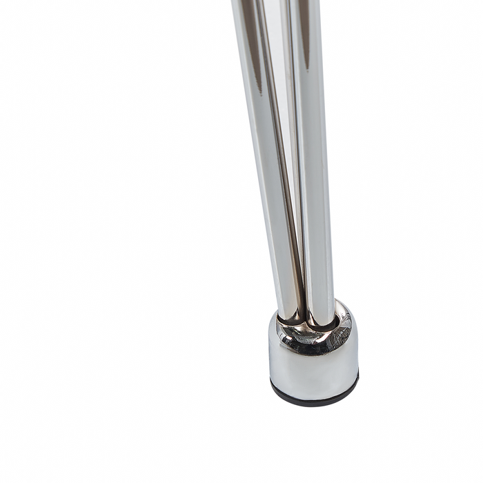 Beliani - WINSTON - Eettafel - Zilver - 70 x 120 cm - Veiligheidsglas