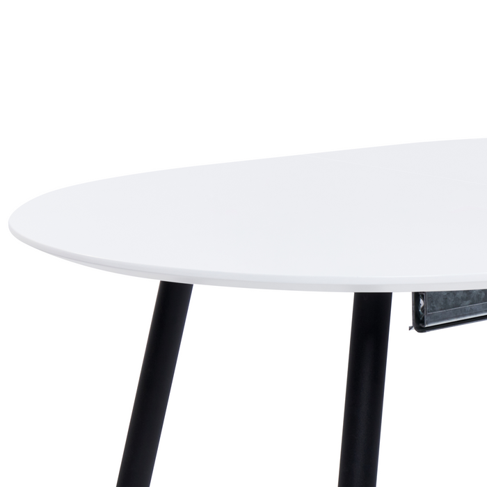 Beliani-EFTALIA -Uitschuifbare eettafel-Wit-120|160 x 80 cm-MDF