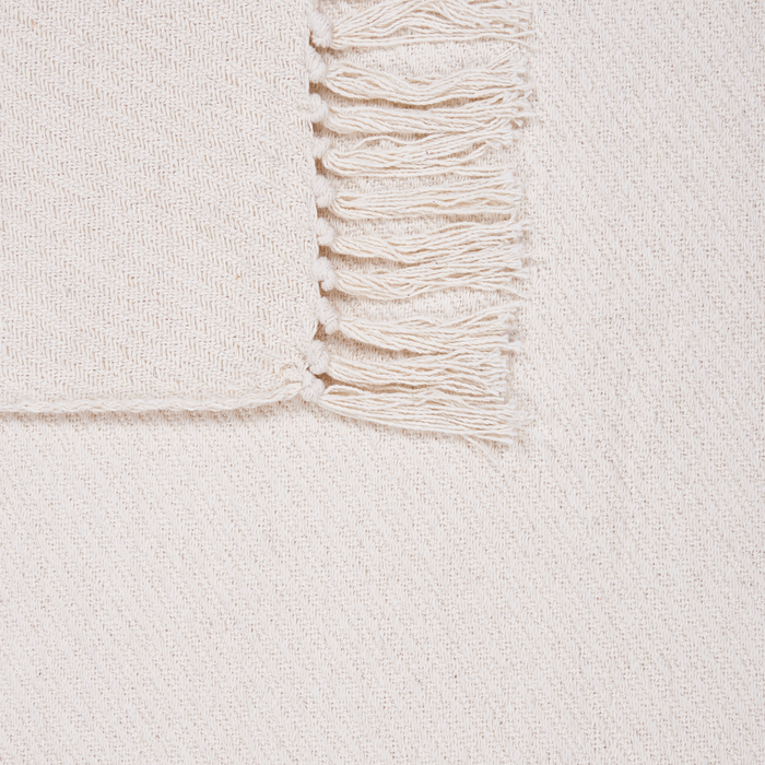 Beliani - YARSA - Plaid - Beige - 125 x 150 cm - Katoen