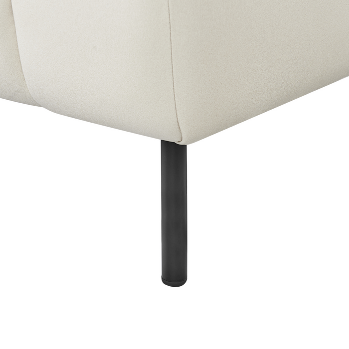 Beliani-LANNILS-Chaise longue-Gebroken wit-Linkszijdig-Vegan kunstleer