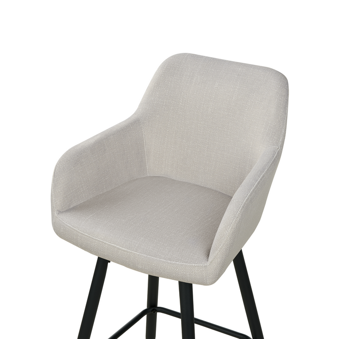 Beliani - CASMALIA - Barkruk set van 2 - Taupe - Fluweel