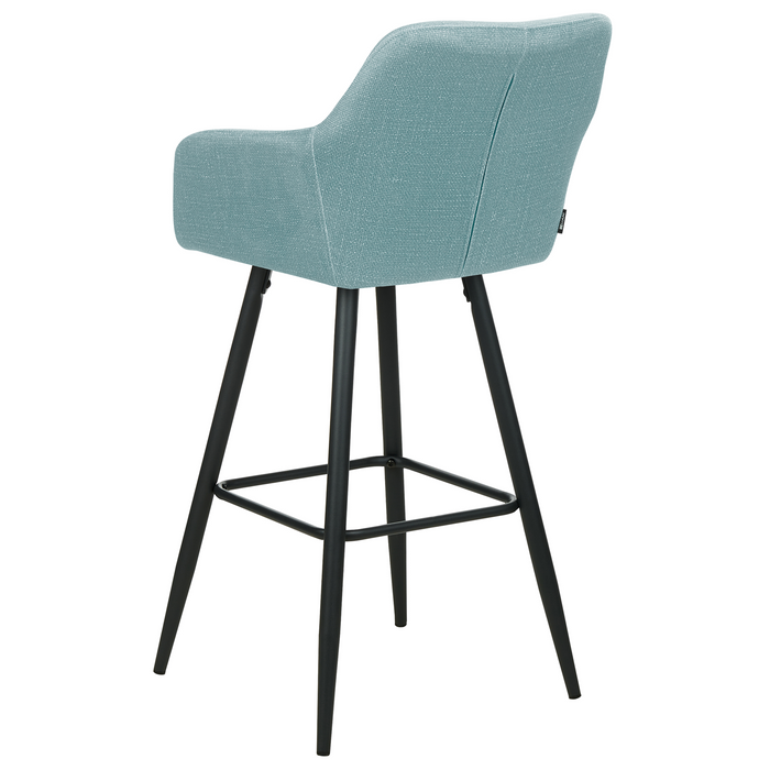 Beliani - CASMALIA - Barkruk set van 2 - Lichtblauw - Fluweel