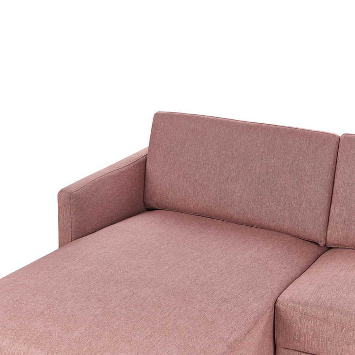 Beliani - BREDA - Hoekbank - Roze - Rechtszijdig - Polyester