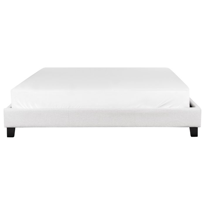 Beliani-ROANNE -Tweepersoonsbed-Lichtgrijs-180 x 200 cm-Polyester