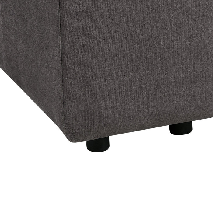 Beliani - FALSTERBO - Modulaire tweezitsbank - Donkergrijs - Fluweel