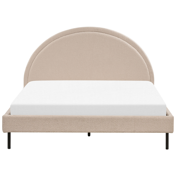 Beliani - MARGUT - Bed - Beige - 160 x 200 cm - Bouclé
