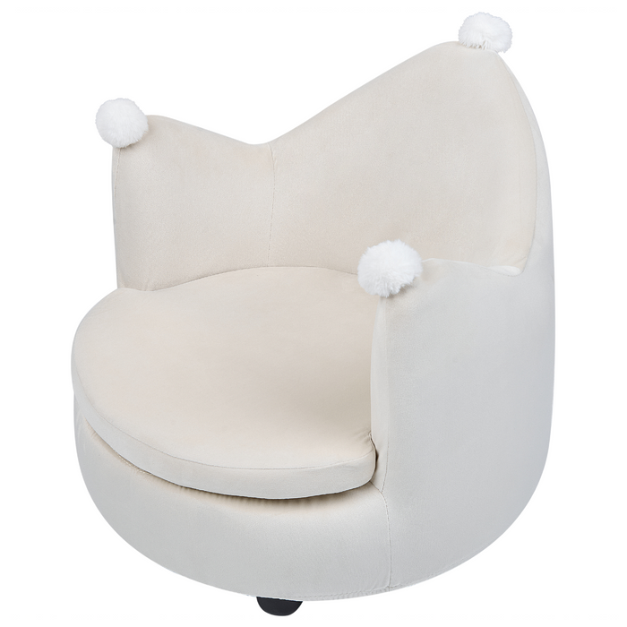 Beliani - VEGA - Kinderstoel - Beige - Fluweel