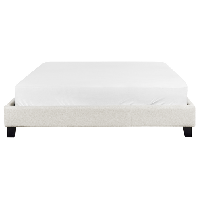 Beliani-ROANNE-Tweepersoonsbed-Lichtbeige-160 x 200 cm-Polyester