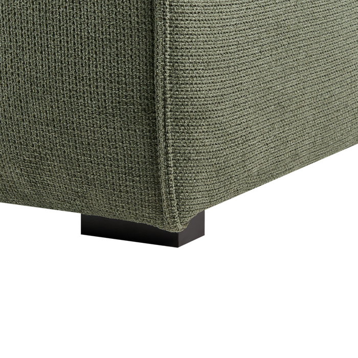 Beliani - DOLVA - Hoekbank - Donkergroen - Linkerzijde - Chenille