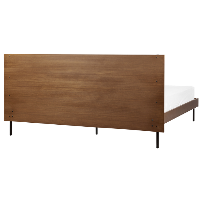 Beliani-LIBERMONT-Tweepersoonsbed-Donkerbruin-180 x 200 cm-MDF