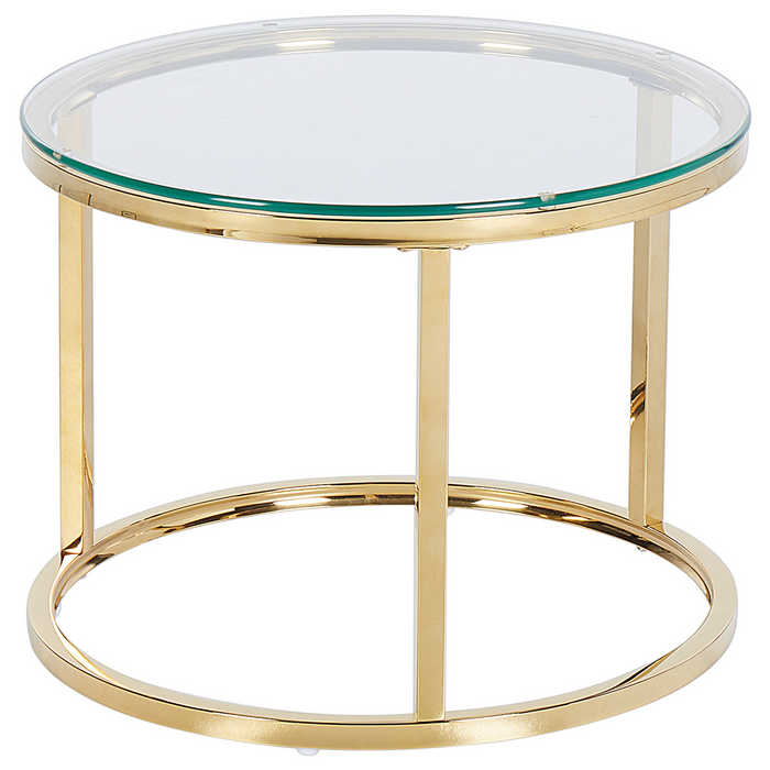 Beliani - GRANGE - Salontafel set - Goud - Gehard glas