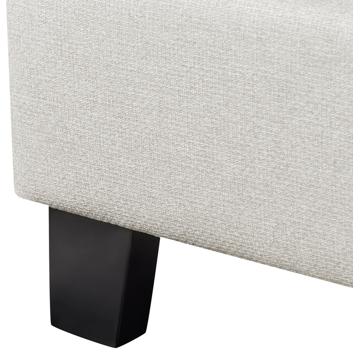 Beliani-ROANNE-Eenpersoonsbed-Lichtbeige-90 x 200 cm-Polyester