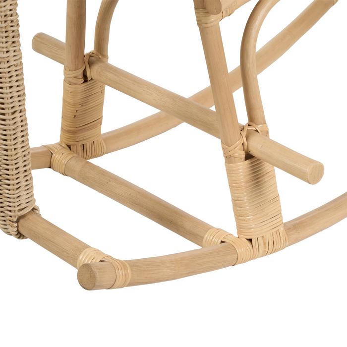 Beliani - AMPOLLINO - Schommelstoel - Natuurlijk - Rotan