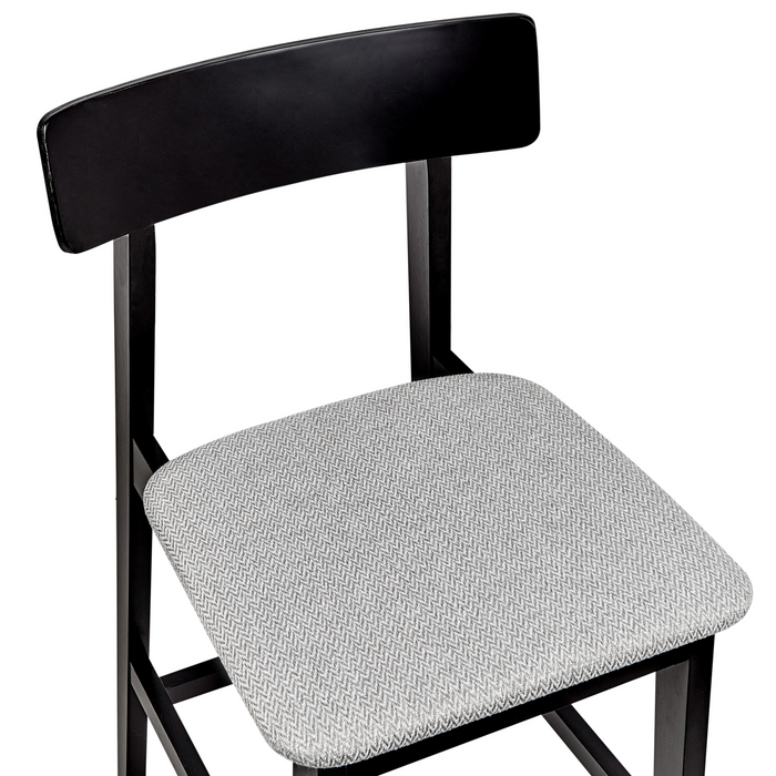 Beliani - ISANTI - Barkruk set van 2 - Grijs|Zwart - Rubberhout