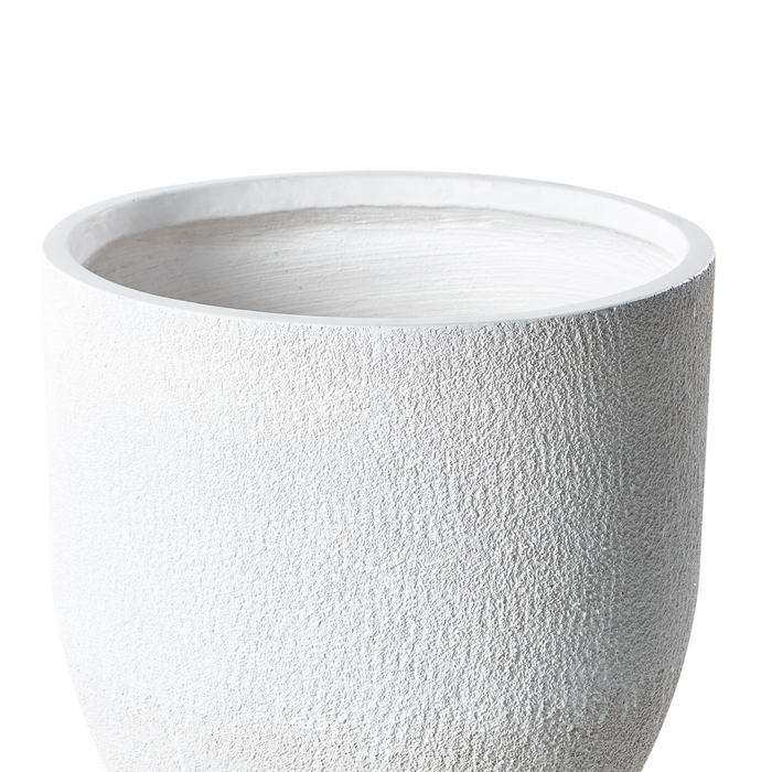 Beliani - KANNIA - Bloempot - Wit - 46 cm - Klei-vezelmengsel