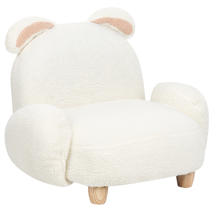 Beliani - KANNA - Kinderstoel - Wit - Nepbont