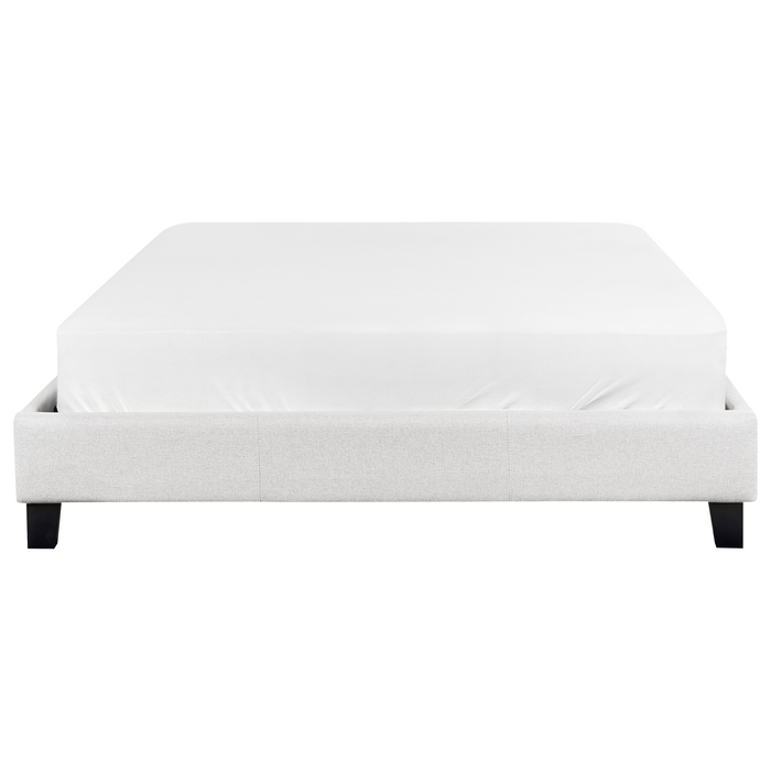 Beliani-ROANNE-Tweepersoonsbed-Lichtgrijs-140 x 200 cm-Polyester