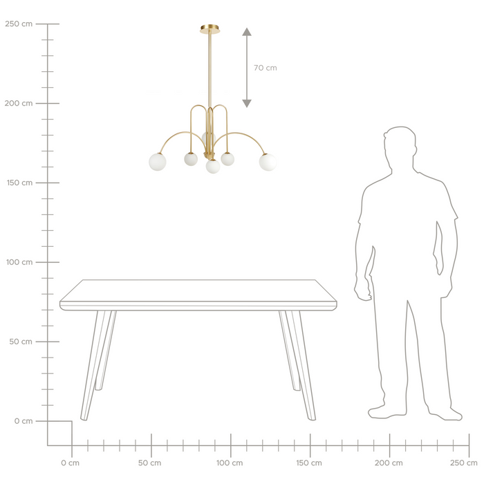 Beliani - FORBES - Kroonluchter - Goud - Metaal