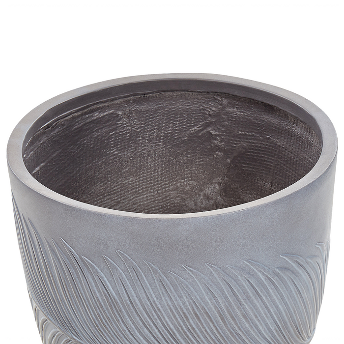 Beliani - FTERO - Bloempot - Grijs - 42 x 42 x 40 cm - Kleivezel