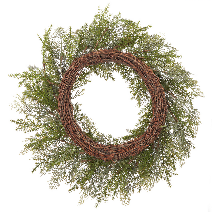 Beliani - PANRUN - Kerstkrans - Groen - 70 cm - Synthetisch