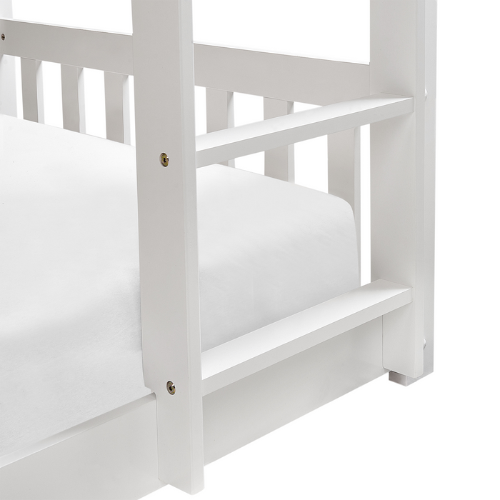 Beliani - LAZER - Kinderbed - Wit - 90 x 200 cm - Hout