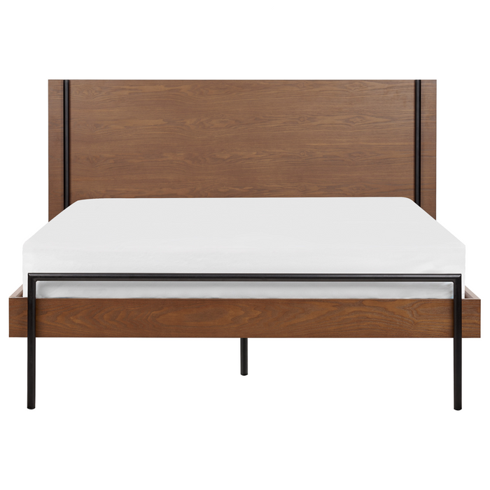 Beliani-LIBERMONT-Tweepersoonsbed-Donkerbruin-140 x 200 cm-MDF